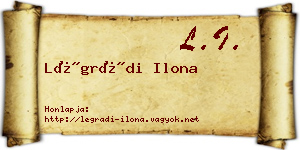 Légrádi Ilona névjegykártya